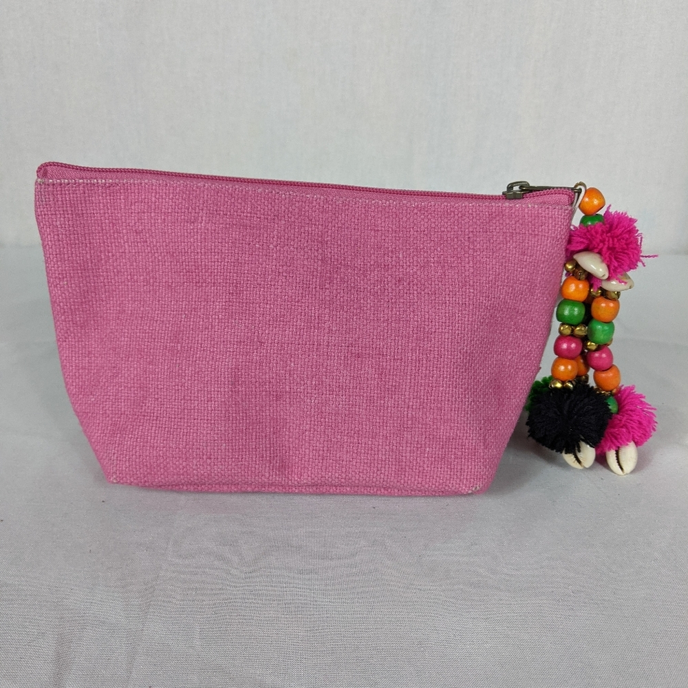 Shiraleah Chicago Cosmetic Makeup Bag Ping Canvas